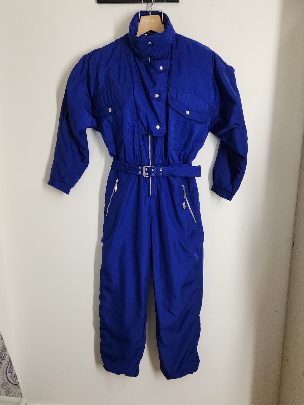 Vintage Patrick Einhorn Blue Ski Suit US 12 Princess Diana Style. #G16